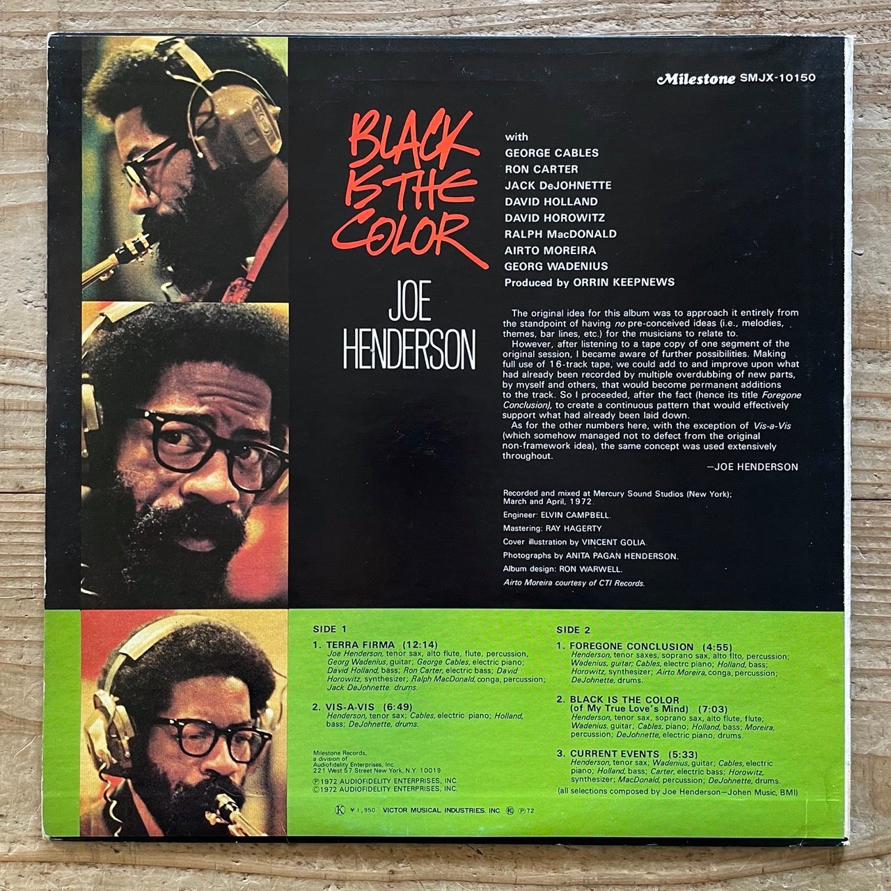 JOE HENDERSON / BLACK IS THE COLOR - Japan Milestone