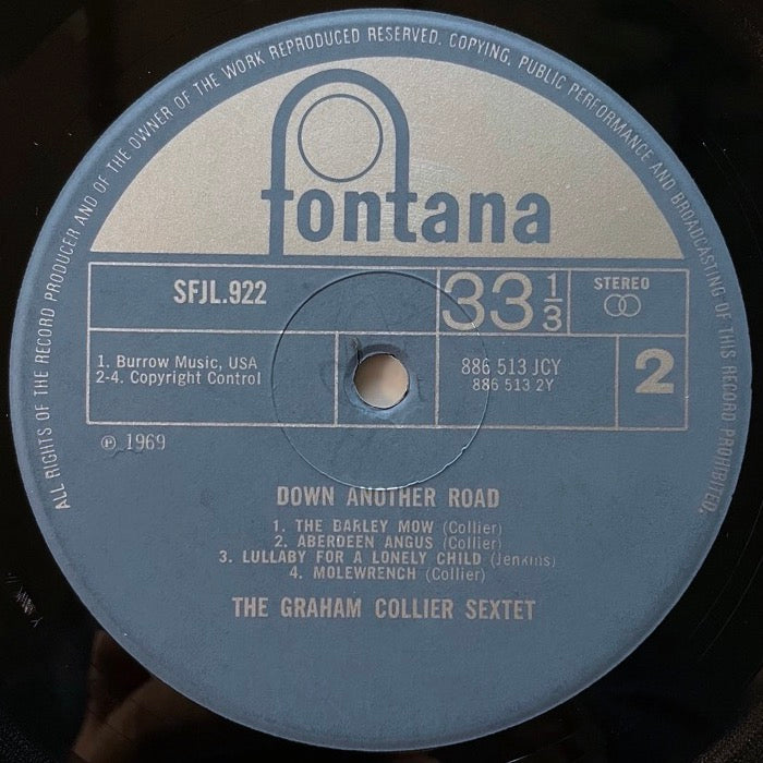 GRAHAM COLLIER SEXTET / DOWN ANOTHER ROAD - UK Fontana original