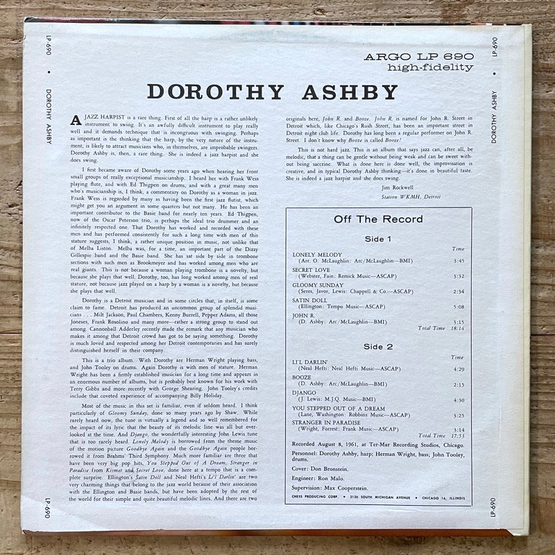 DOROTHY ASHBY on Argo - US mono original