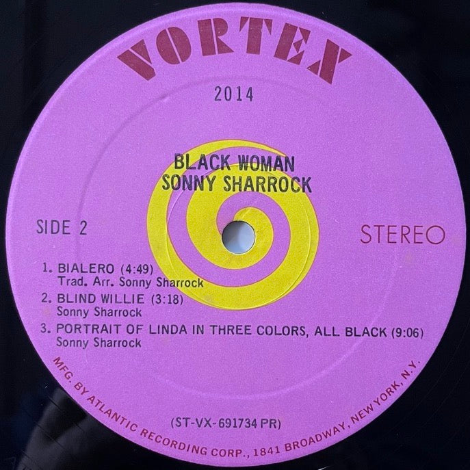 SONNY SHARROCK / BLACK WOMAN - US Vortex original in shrink