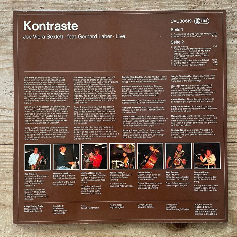 JOE VIERA SEXTETT / KONTRASTE - German Calig Original