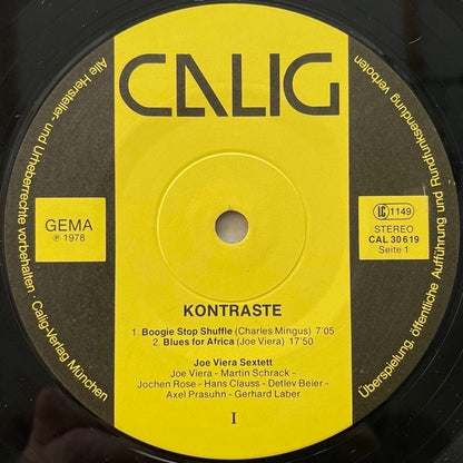 JOE VIERA SEXTETT / KONTRASTE - German Calig Original