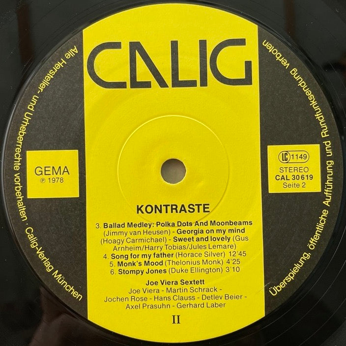 JOE VIERA SEXTETT / KONTRASTE - German Calig Original