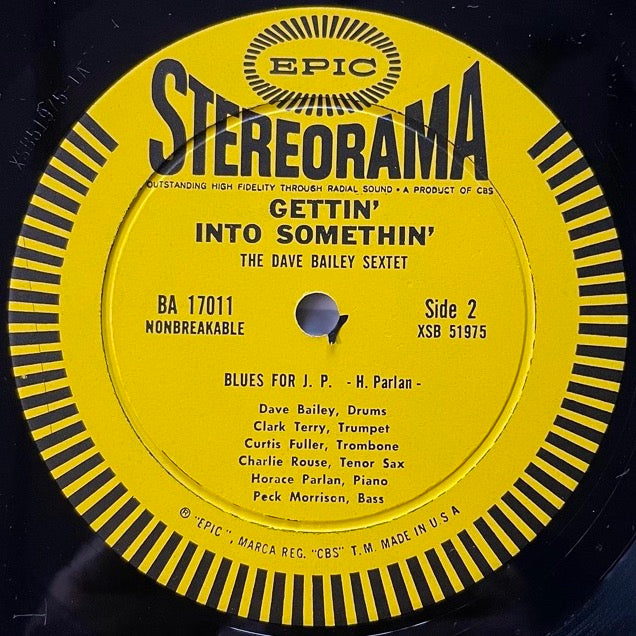 DAVE BAILEY SEXTET / GETTIN' INTO SOMETHIN' - US Epic Stereo Promo original