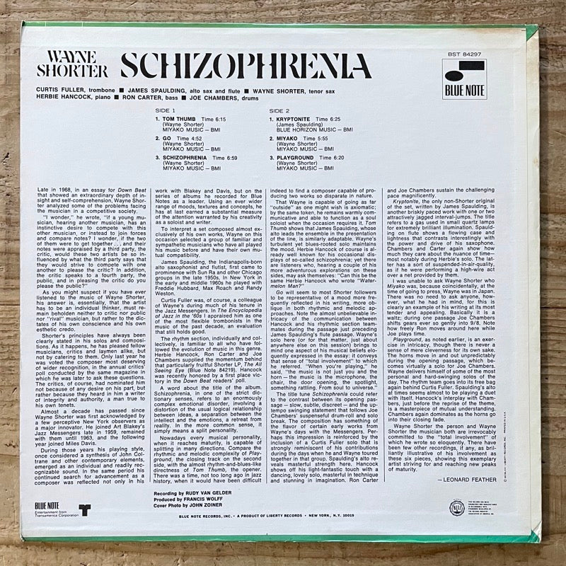 WAYNE SHORTER / SCHIZOPHRENIA - US Blue Note Liberty original
