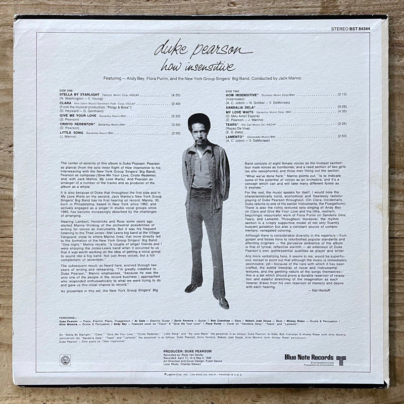 DUKE PEARSON / HOW INSENSITIVE - US Blue Note Liberty/UA