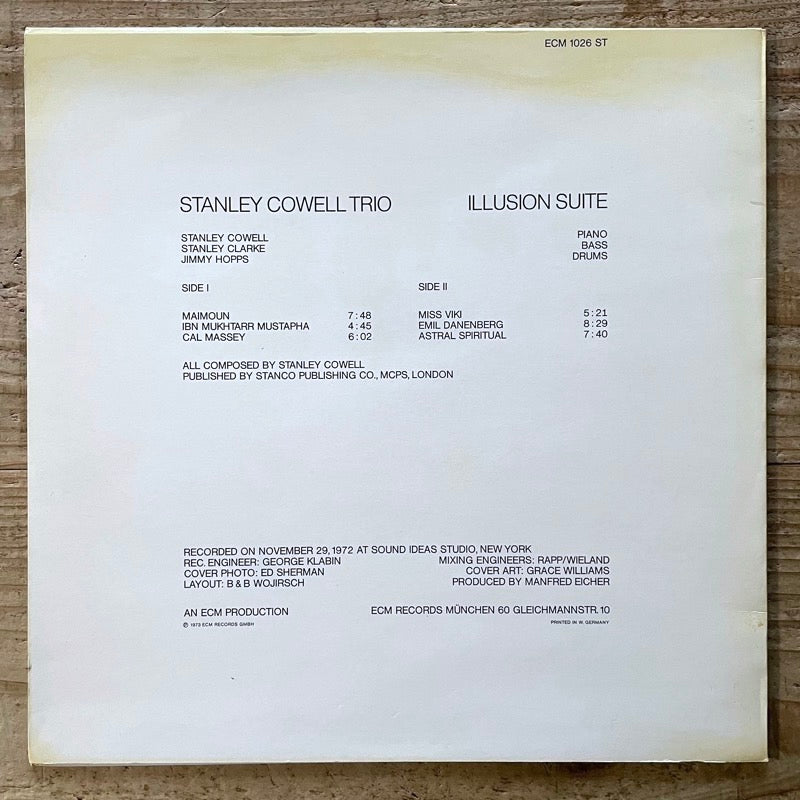 STANLEY COWELL TRIO / ILLUSION SUITE - German ECM original