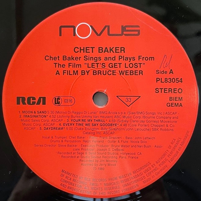 CHET BAKER / SINGS AND PLAYS FROM THE FILM "LET'S GET LOST" - German Novus original