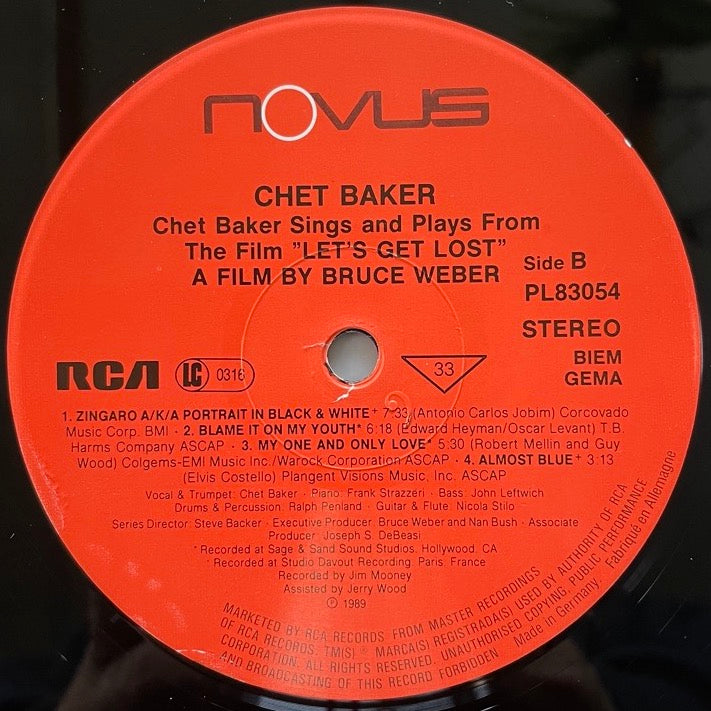 CHET BAKER / SINGS AND PLAYS FROM THE FILM "LET'S GET LOST" - German Novus original
