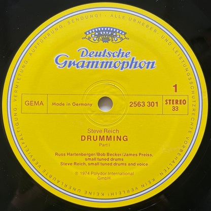 STEVE REICH / DRUMMING - MUSIC FOR MALLET INSTRUMENTS - VOICES AND ORGAN - SIX PIANOS - German Deutsche Grammophon Original 3LP BOX SET