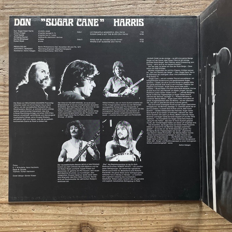DON SUGARCANE HARRIS / SUGAR CANE'S GOT THE BLUES - German MPS Original