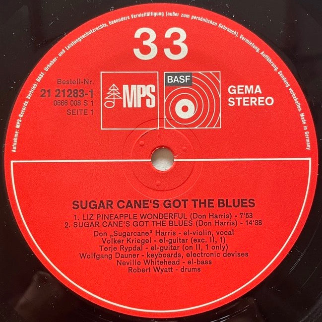 DON SUGARCANE HARRIS / SUGAR CANE'S GOT THE BLUES - German MPS Original