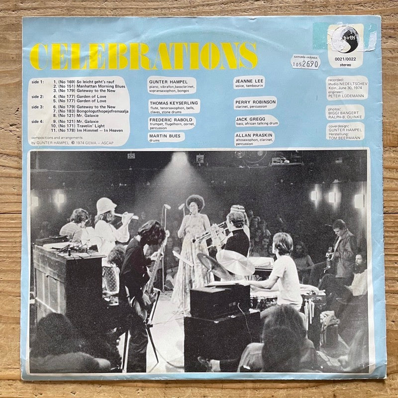 GUNTER HAMPEL AND HIS GALAXIE DREAM BAND / CELEBRATIONS - German Birth Original (2LP)