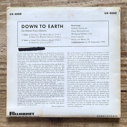 MICHAEL NAURA QUINTETT / DOWN TO EARTH (EP) - German Telefunken Original