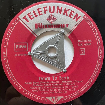 MICHAEL NAURA QUINTETT / DOWN TO EARTH (EP) - German Telefunken Original
