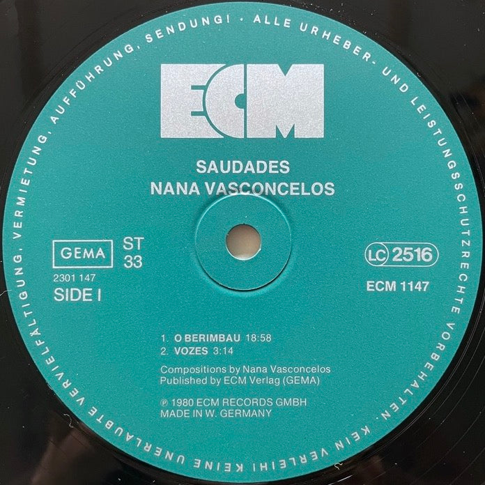NANA VASCONCELOS / SAUDADES - German ECM Original