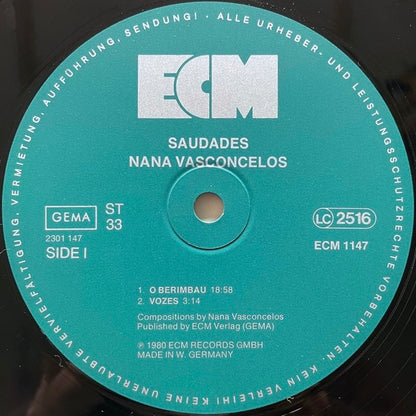 NANA VASCONCELOS / SAUDADES - German ECM Original