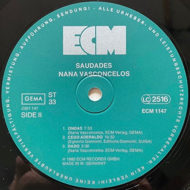NANA VASCONCELOS / SAUDADES - German ECM Original