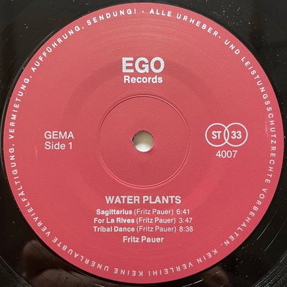 FRITZ PAUER TRIO / WATER PLANTS - German EGO Original