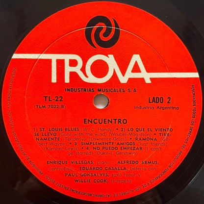 ENRIQUE VILLEGAS, PAUL GONSALVES / ENCUENTRO - Argentine Trova Original
