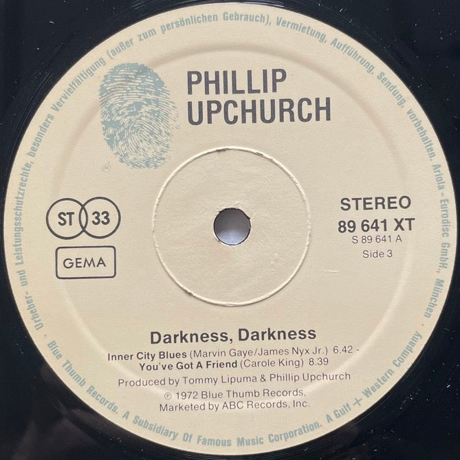 PHILLIP UPCHURCH / DARKNESS, DARKNESS - German Blue Thumb 2LP