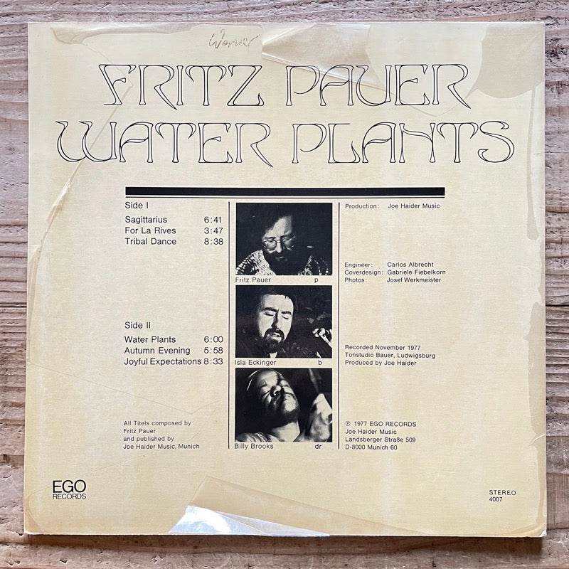 FRITZ PAUER TRIO / WATER PLANTS - German EGO Original