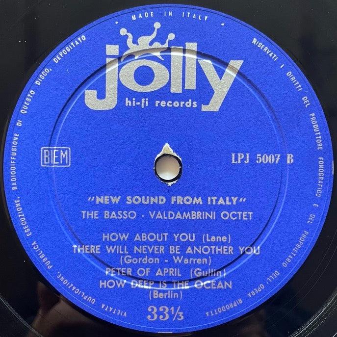 BASSO-VALDAMBRINI OCTET / NEW SOUND FROM ITALY - Italian Jolly Original