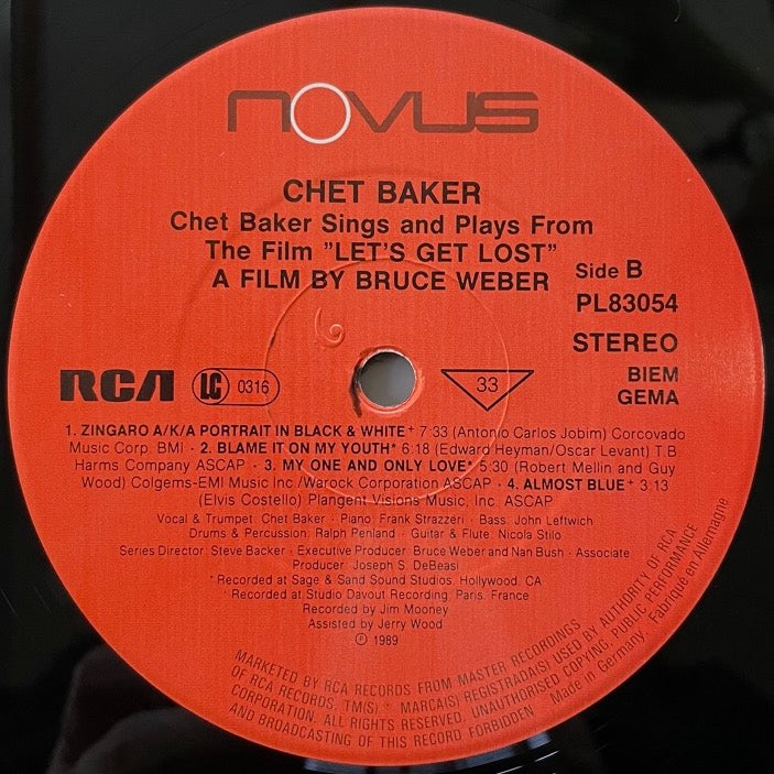 CHET BAKER / SINGS AND PLAYS FROM THE FILM "LET'S GET LOST" - German Novus original
