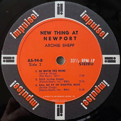 JOHN COLTRANE - ARCHIE SHEPP / NEW THING AT NEWPORT - US Impulse original