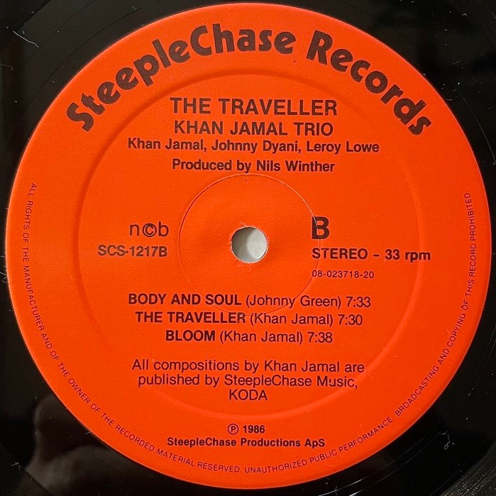KHAN JAMAL TRIO / THE TRAVELLER - Danish SteepleChase Original