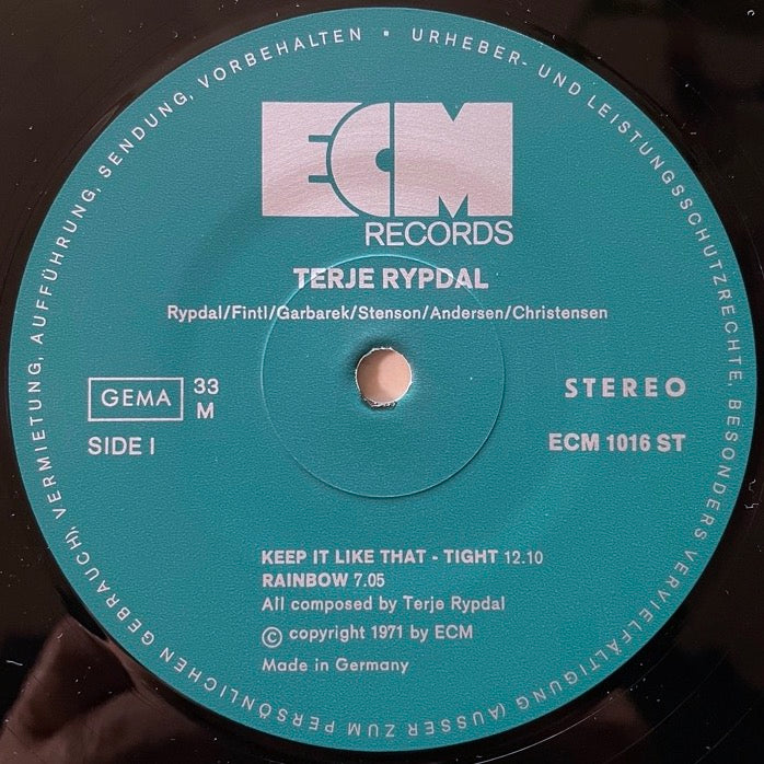 TERJE RYPDAL - German ECM 1016