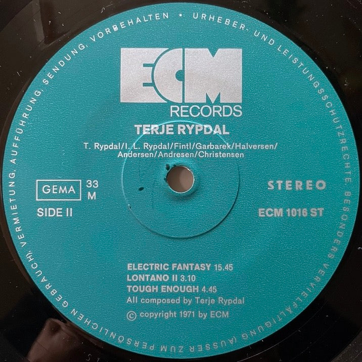 TERJE RYPDAL - German ECM 1016