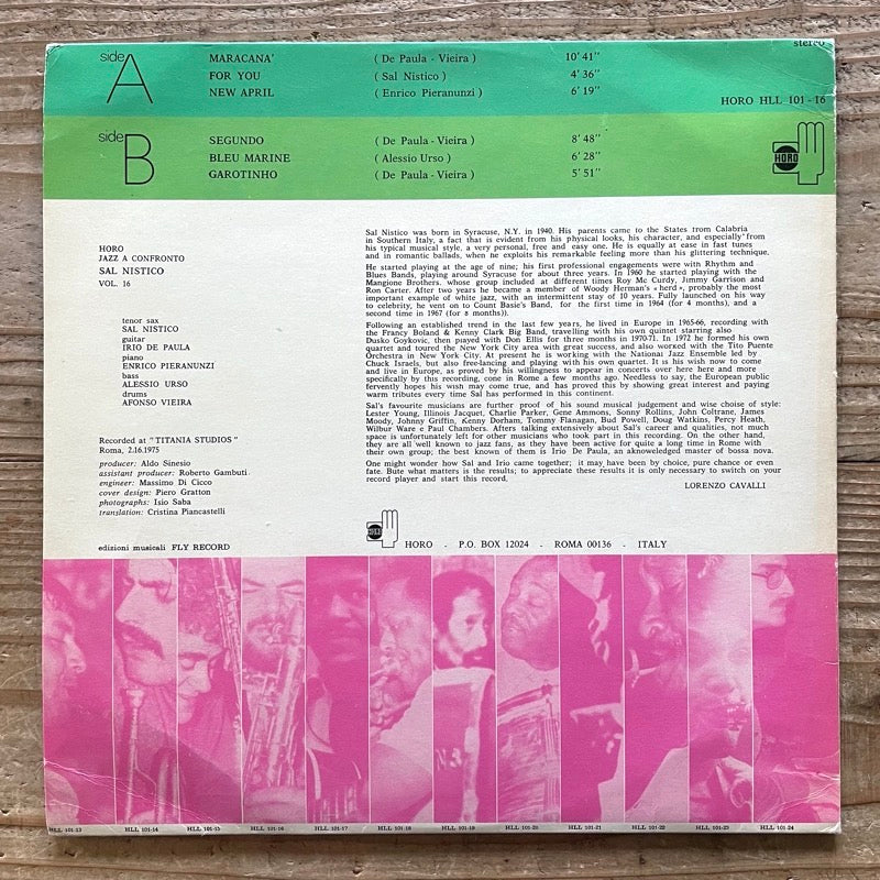 SAL NISTICO / JAZZ A CONFRONTO 16 - Italian Horo Original