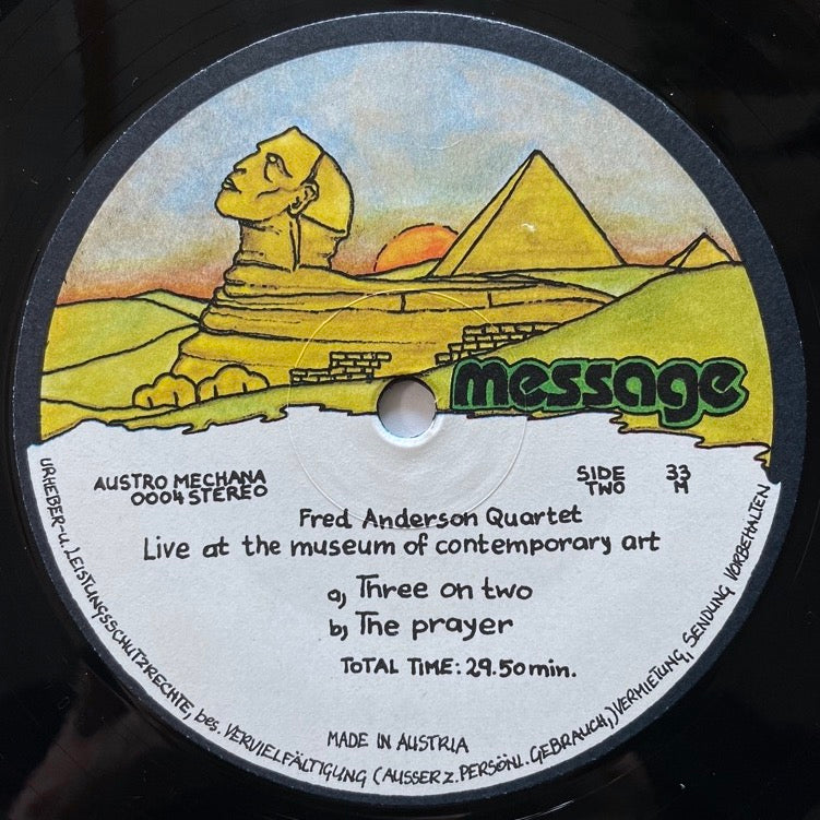 FRED ANDERSON QUARTET / DARK DAY - Austrian Message original