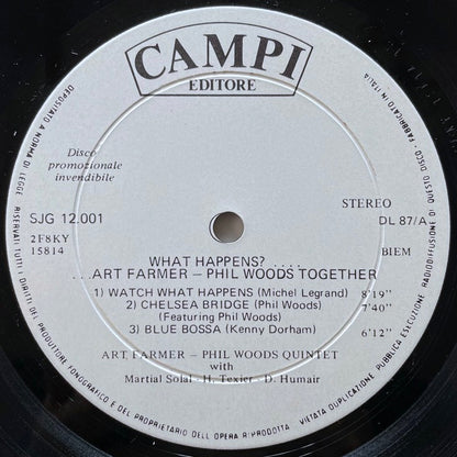 ART FARMER - PHIL WOODS / WHAT HAPPENS?... - Italian Campi original