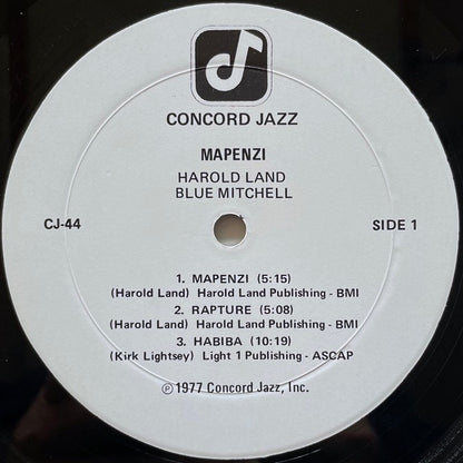 HAROLD LAND - BLUE MITCHELL QUINTET / MAPENZI - US Concord Original