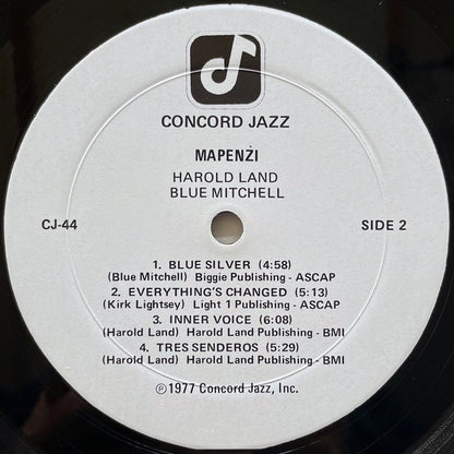 HAROLD LAND - BLUE MITCHELL QUINTET / MAPENZI - US Concord Original