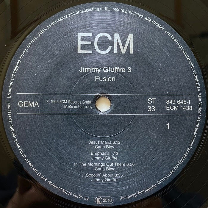 JIMMY GIUFFRE 3, 1961 (2LP) - German ECM Original