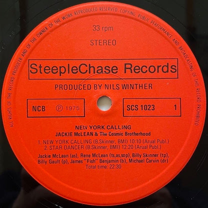 JACKIE McLEAN & THE COSMIC BROTHERHOOD / NEW YORK CALLING - Danish SteepleChase Original