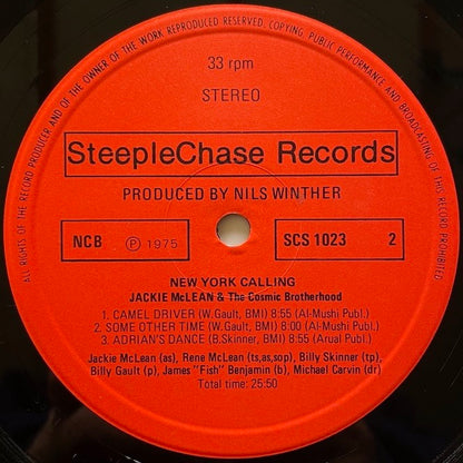 JACKIE McLEAN & THE COSMIC BROTHERHOOD / NEW YORK CALLING - Danish SteepleChase Original
