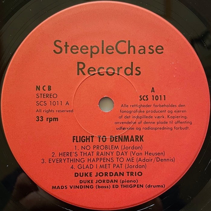 DUKE JORDAN TRIO / FLIGHT TO DENMARK - Danish SteepleChase Original