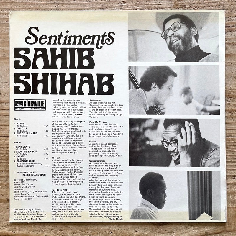 SAHIB SHIHAB / SENTIMENTS - Danish Storyville