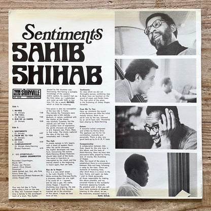 SAHIB SHIHAB / SENTIMENTS - Danish Storyville