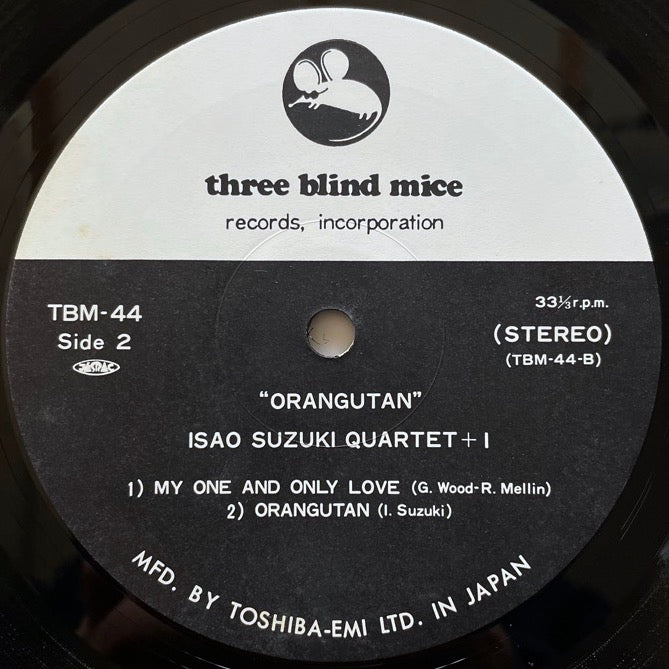 ISAO SUZUKI QUARTET + 2 / ORANG-UTAN - Japan TBM Original