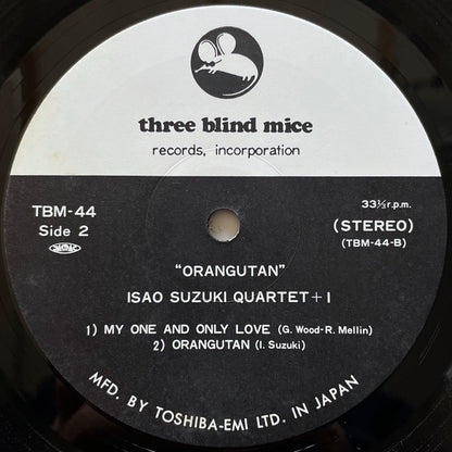 ISAO SUZUKI QUARTET + 2 / ORANG-UTAN - Japan TBM Original