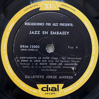 CUARTETO JORGE ANDERS / JAZZ EN EMBASSY - Argentina Dial Original