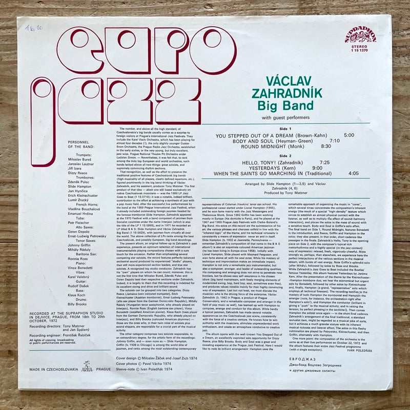 VACLAV ZAHRADNIK BIG BAND - Czechoslovakia Supraphon Original