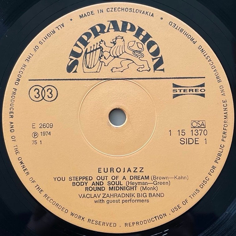 VACLAV ZAHRADNIK BIG BAND - Czechoslovakia Supraphon Original