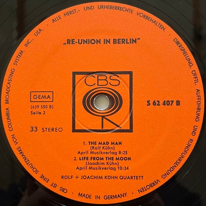 ROLF + JOACHIM KUHN QUARTET / RE-UNION IN BERLIN - German CBS Original