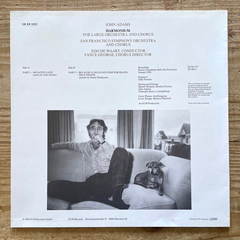 JOHN ADAMS / HARMONIUM - German ECM Original